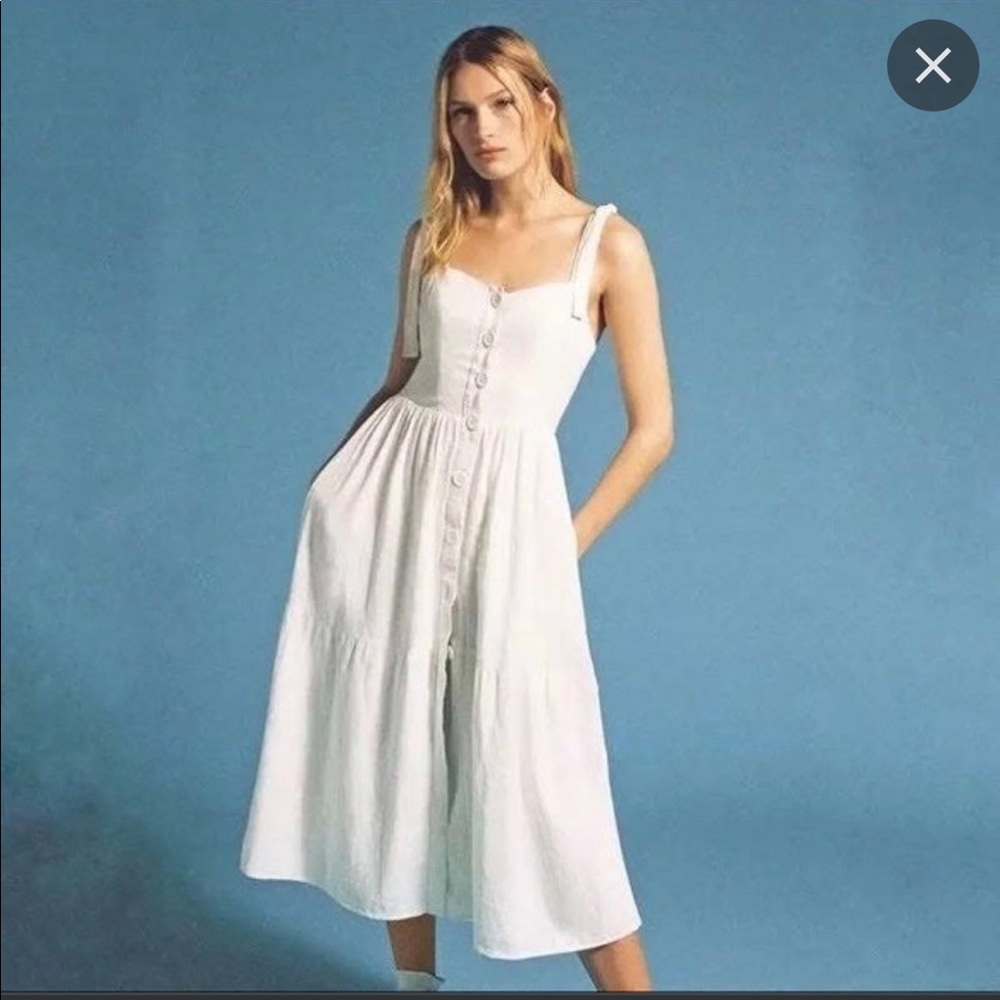 Urban Outfitters White Postiano Dress